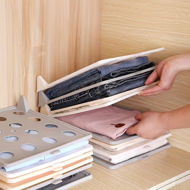 20pcs ITECHJOY Stackable Clothing Storage Board - Portable Folding Shirt Organizer, Durable Plastic Construction, Space Efficient T-Shirt And Top Storage Rack for Closet, Bedroom, Office
